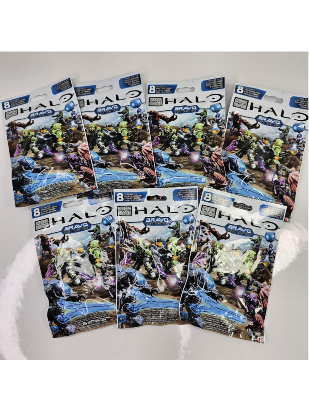 SEALED Mega Bloks Halo Bravo Series Blind Bags Lot of 7 2015 CNC83